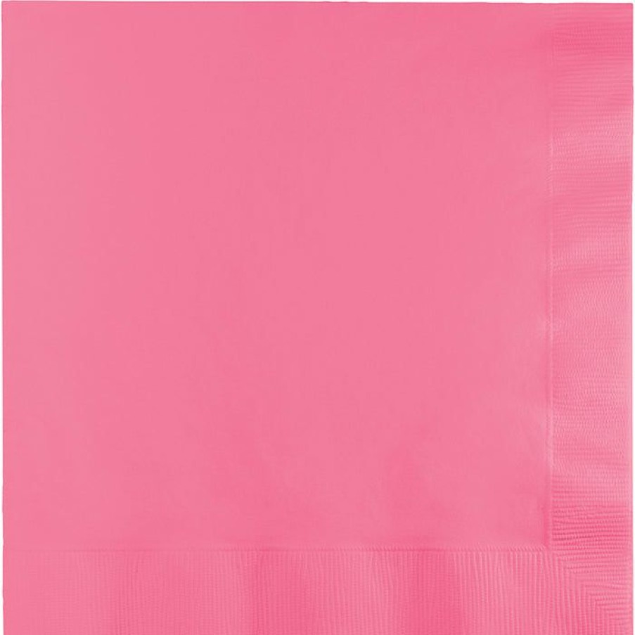 Solid Color Tableware * | Creative Converting Candy Pink Beverage Napkins, 20 Ct