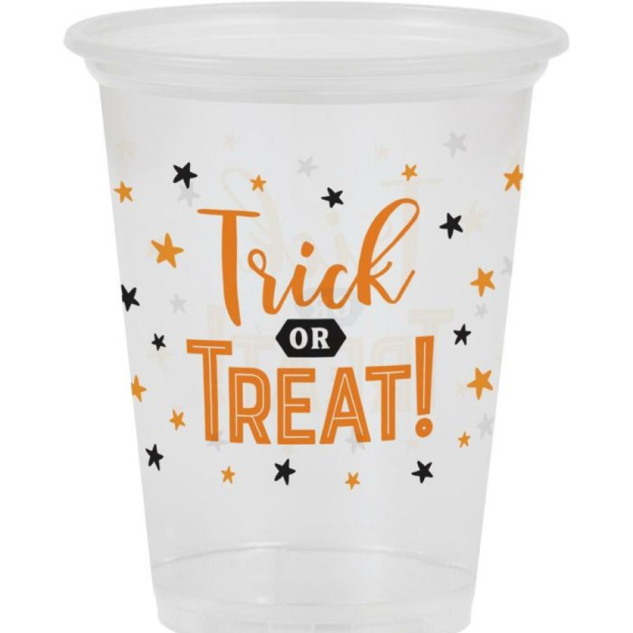 Holidays * | Creative Converting 16Oz Plastic Cup, Clear, Halloween, 8 Ct Halloween Party Supplies