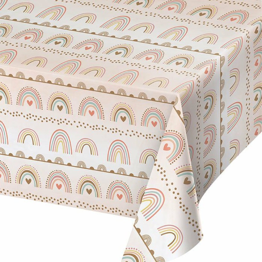 Birthdays * | Creative Converting Boho Rainbow Tablecover, Paper 54 X102 1Ct