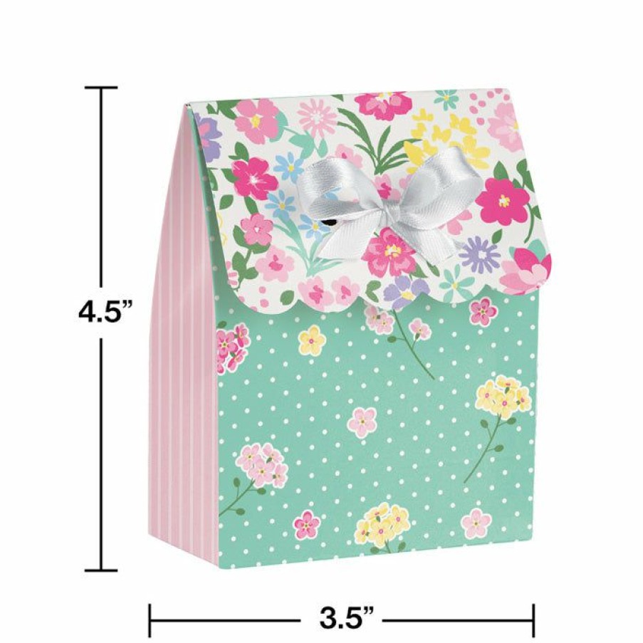 Birthdays * | Creative Converting Floral Tea Party Favor Bag W/Ribbon, 6 Ct