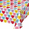 Holidays * | Creative Converting Candy Hearts Valentine'S Day Plastic Table Cover