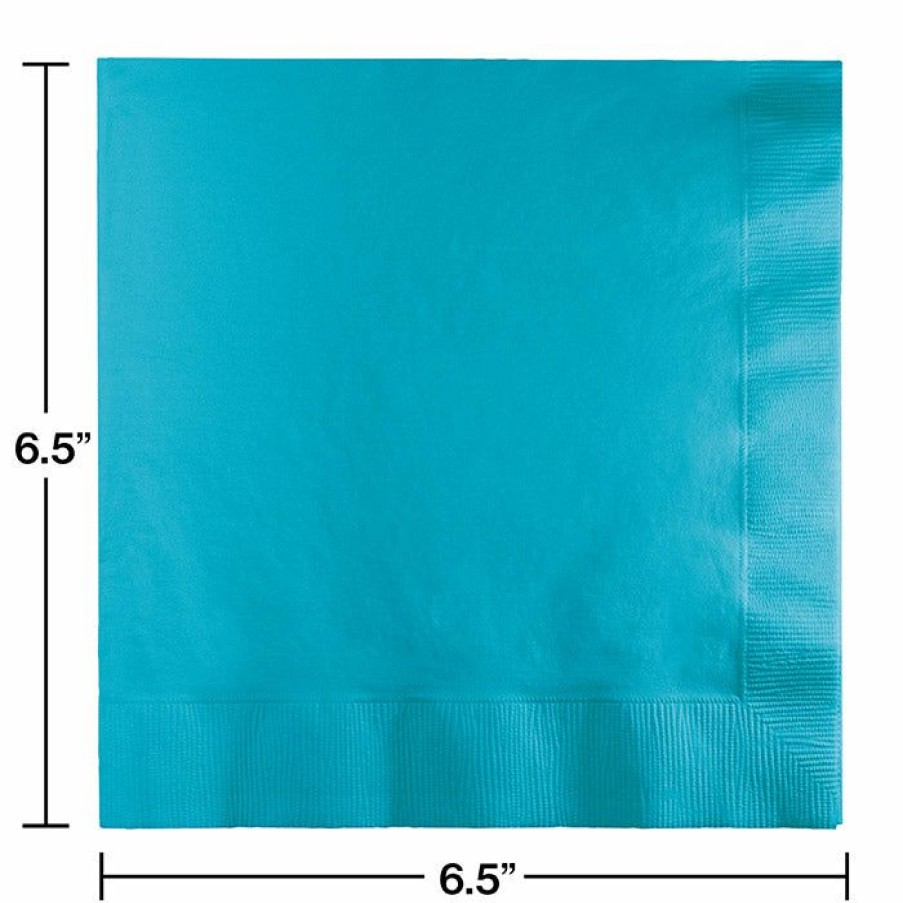 Solid Color Tableware * | Creative Converting Bermuda Blue Napkins, 20 Ct Solid Color Tableware