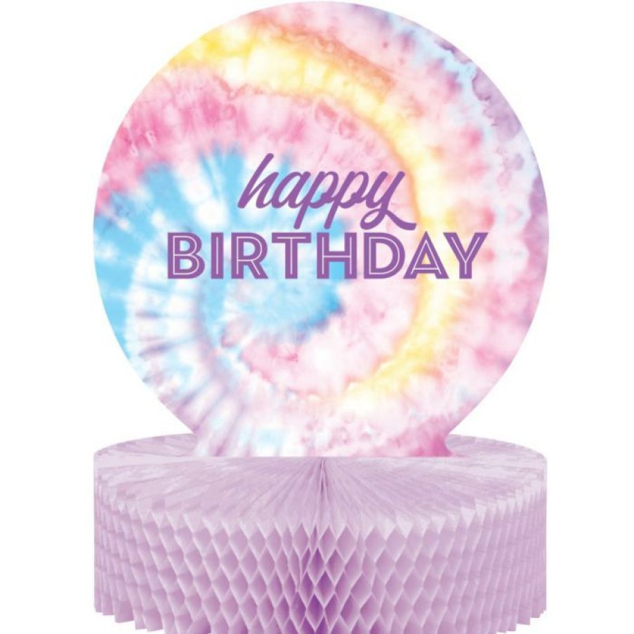 Birthdays * | Creative Converting Tie Dye Party Happy Birthday Centerpiece Kids Birthday Party Themes