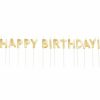 Birthdays * | Creative Converting Gold Happy Birthday Pick Candles, 14 Ct Birthday Party Candles