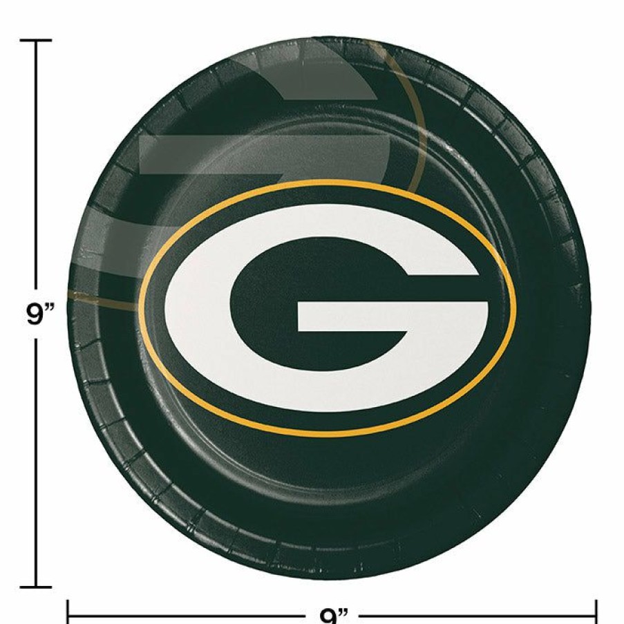 Sports * | Creative Converting Green Bay Packers Paper Plates, 8 Ct