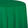 Solid Color Tableware * | Creative Converting Emerald Green Tablecover, Octy Round 82 Plastic