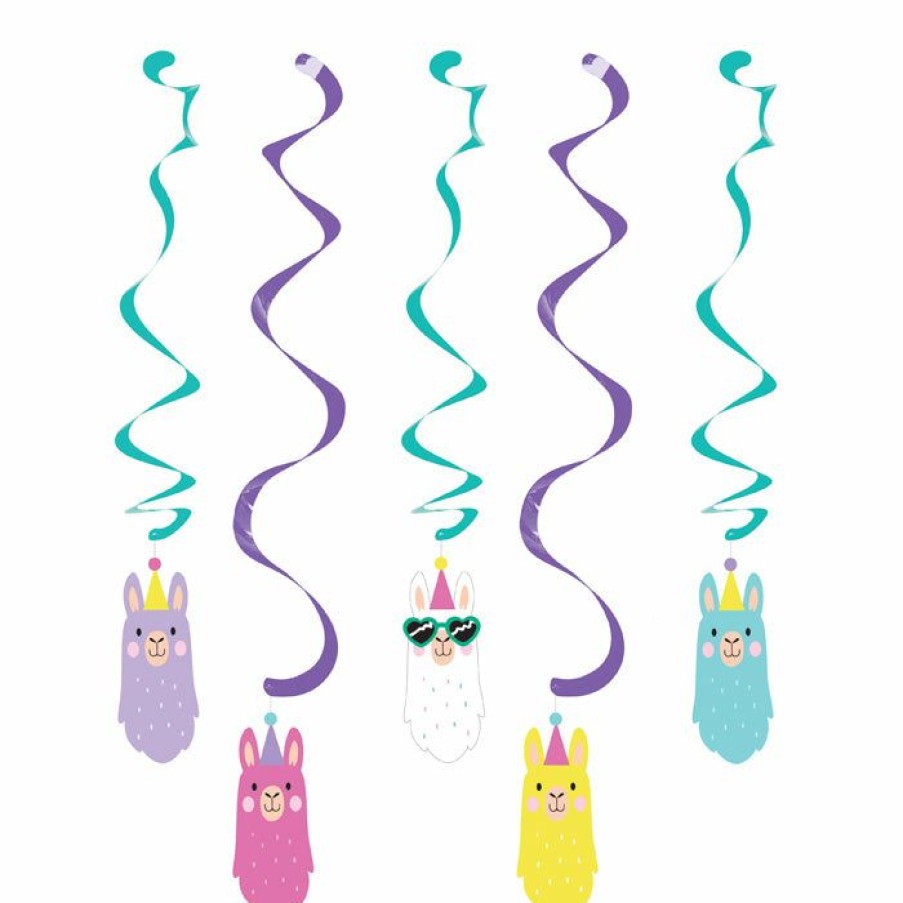 Birthdays * | Creative Converting Llama Party Dizzy Danglers, 5 Ct Kids Birthday Party Themes