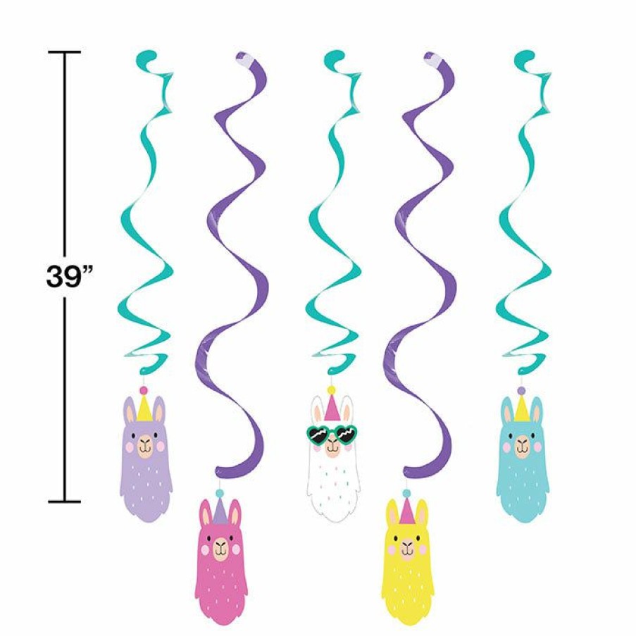 Birthdays * | Creative Converting Llama Party Dizzy Danglers, 5 Ct Kids Birthday Party Themes