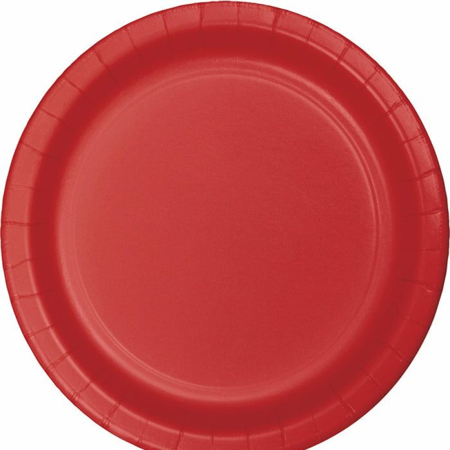 Solid Color Tableware * | Creative Converting Classic Red Paper Plates, 8 Ct Solid Color Tableware