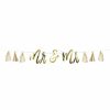 Bridal And Wedding * | Creative Converting Bridal And Wedding Mr & Mr White And Gold Tassel Banner (1/Pkg)