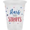 Holidays * | Creative Converting 16Oz Plastic Cup, Clear, Stars And Stripes (8/Pkg) Patriotic And 4Th Of July Party Decorations