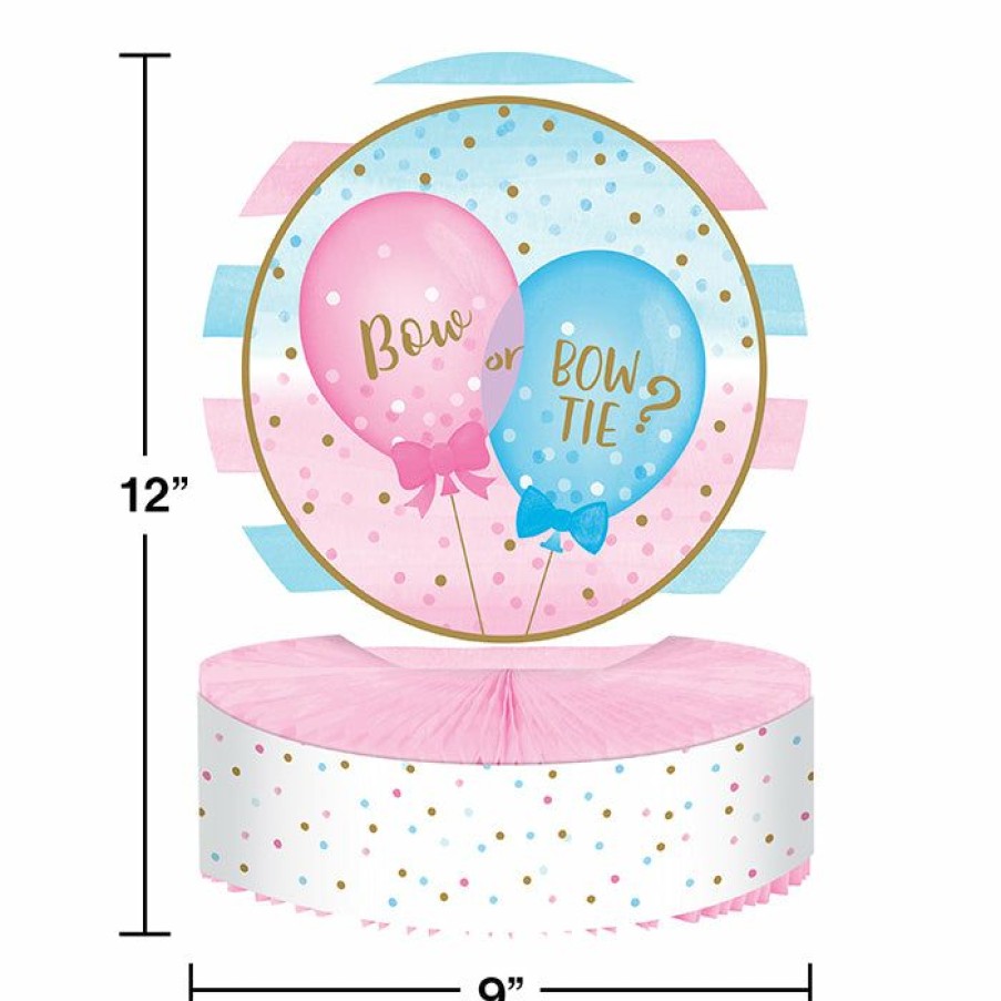 Baby Showers * | Creative Converting Baby Showers Gender Reveal Balloons Centerpiece