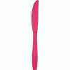 Solid Color Tableware * | Creative Converting Hot Magenta Pink Plastic Knives, 24 Ct