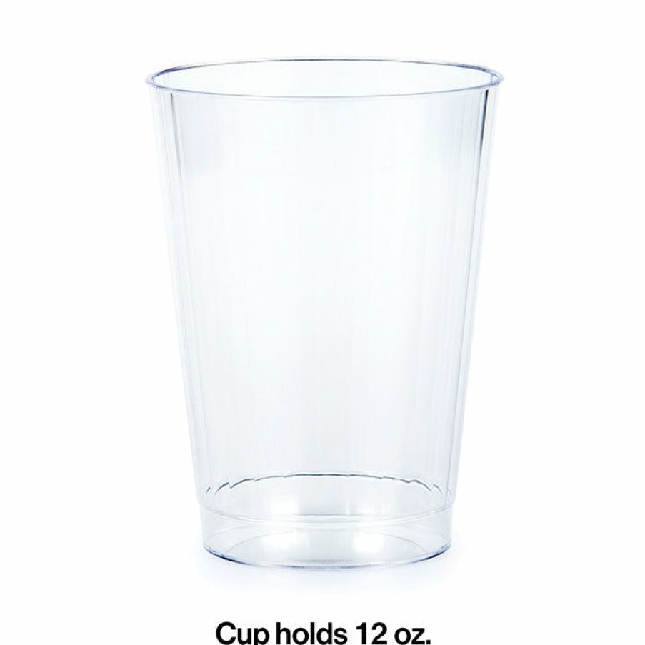 Solid Color Tableware * | Creative Converting Clear Plastic Tumbler, 12 Oz, 8 Ct