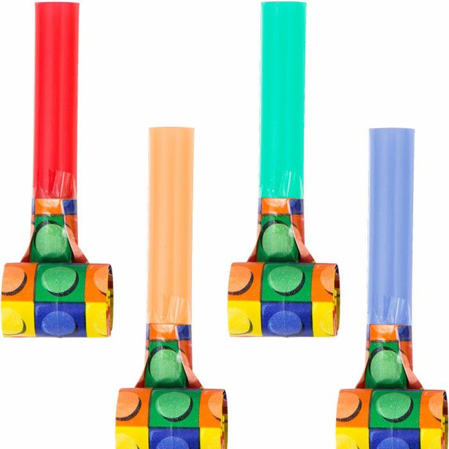 Birthdays * | Creative Converting Block Party Party Blowers, 8 Ct Kids Birthday Party Themes