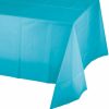 Solid Color Tableware * | Creative Converting Solid Color Tableware Bermuda Blue Tablecover Plastic 54 X 108