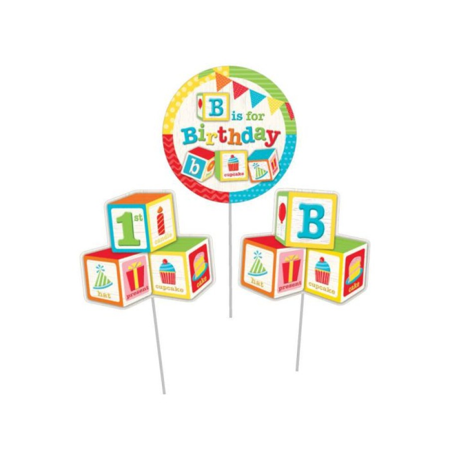 Birthdays * | Creative Converting Kids Birthday Party Themes Abc Birthday Centerpiece Sticks (Case Pack Of 18)