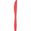 Solid Color Tableware * | Creative Converting Coral Plastic Knives, 24 Ct Solid Color Tableware