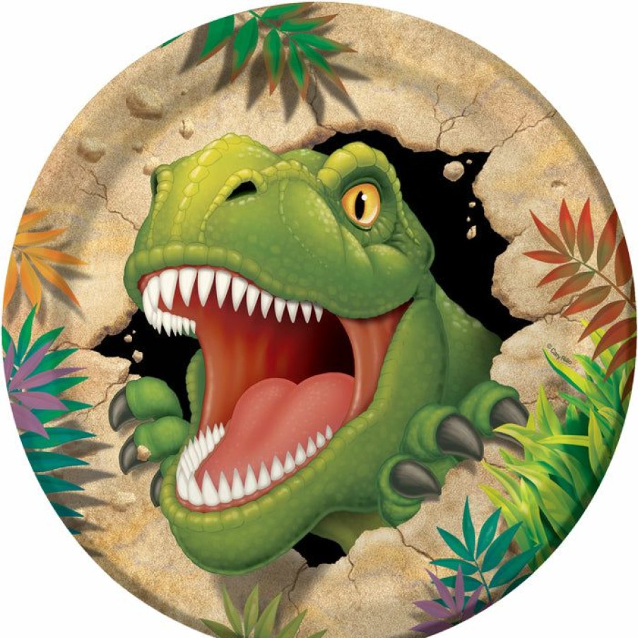 Birthdays * | Creative Converting Dinosaur Paper Plates, 8 Ct Kids Birthday Party Themes