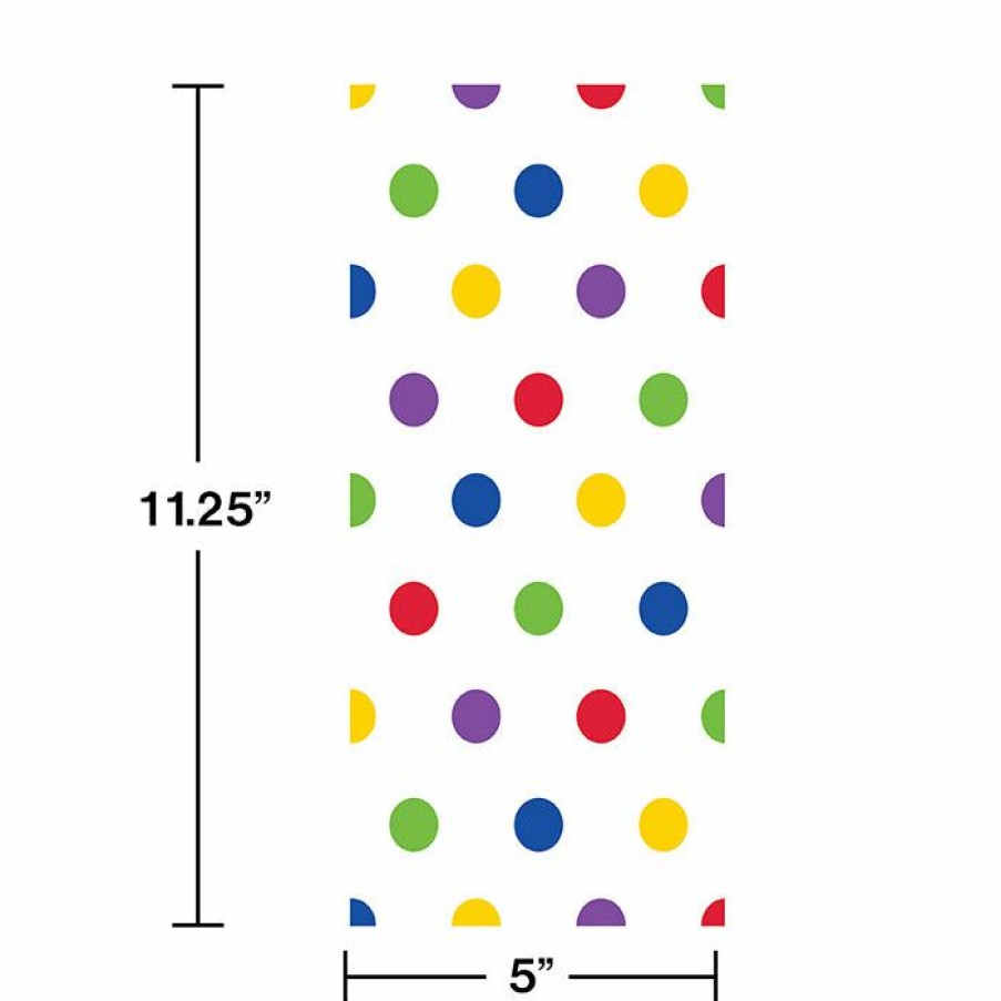 General Decorations * | Creative Converting Multicolor Polka Dot Favor Bags, 20 Ct General Decorations