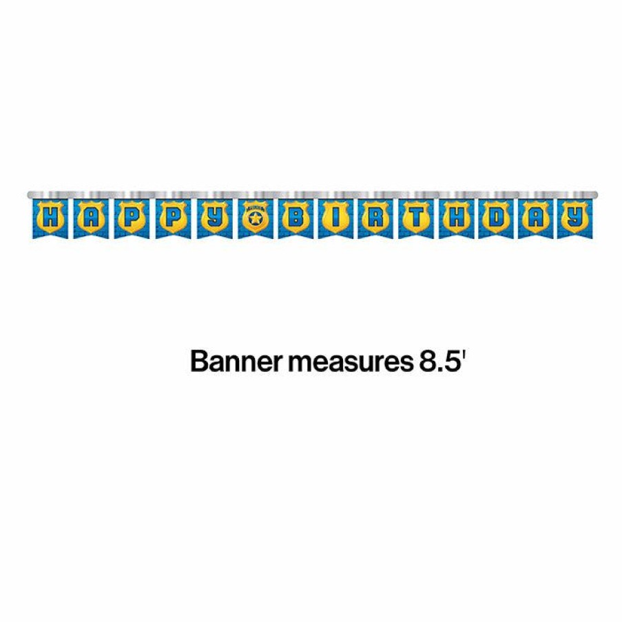 Birthdays * | Creative Converting Kids Birthday Party Themes Police Party Jointed Banner Lg