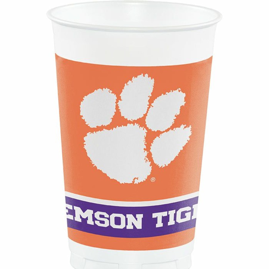 Sports * | Creative Converting Clemson University 20 Oz Plastic Cups, 8 Ct