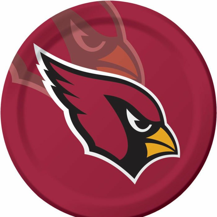 Sports * | Creative Converting Arizona Cardinals Paper Plates, 8 Ct Nfl And Football Party Supplies