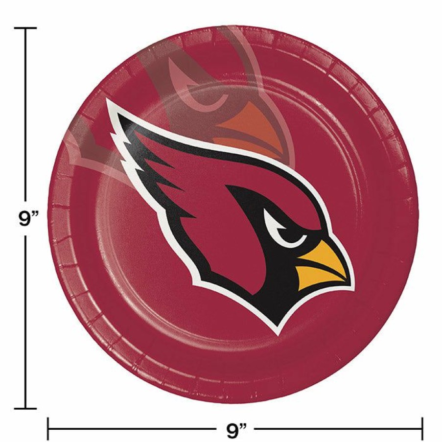 Sports * | Creative Converting Arizona Cardinals Paper Plates, 8 Ct Nfl And Football Party Supplies