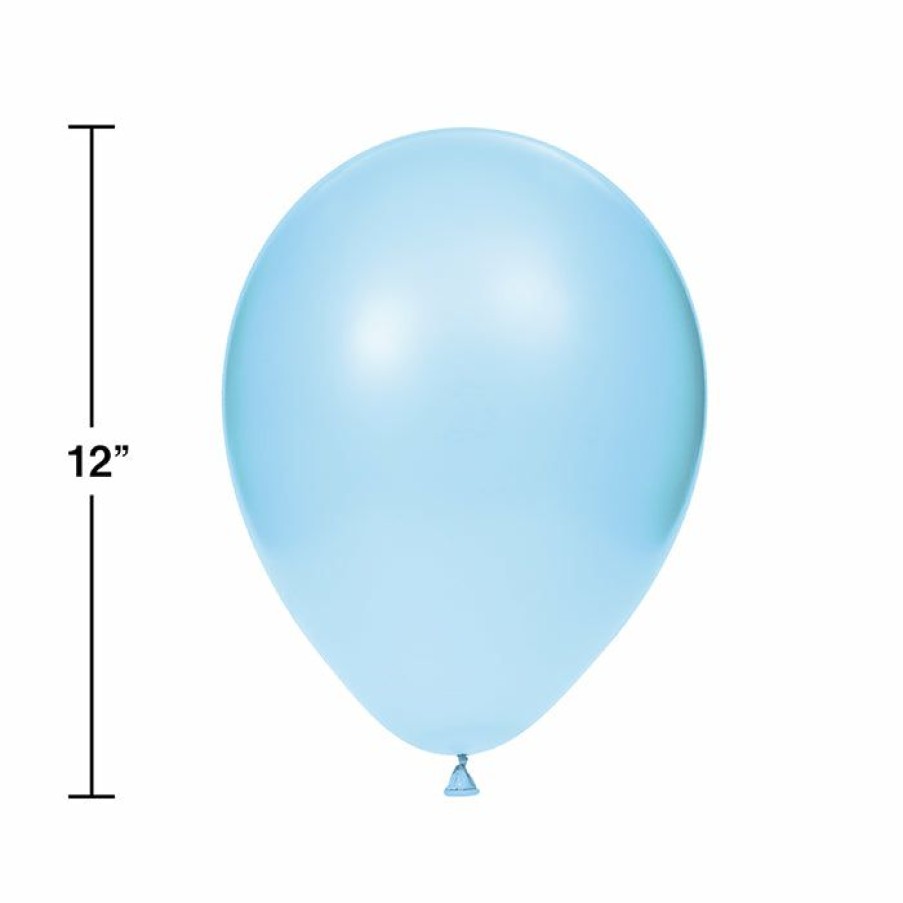 Solid Color Tableware * | Creative Converting Latex Balloons 12 Pastel Blue, 15 Ct