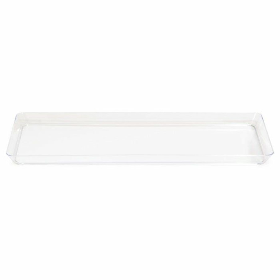 Solid Color Tableware * | Creative Converting Clear Plastic Tray 6 X 15.5 Solid Color Tableware