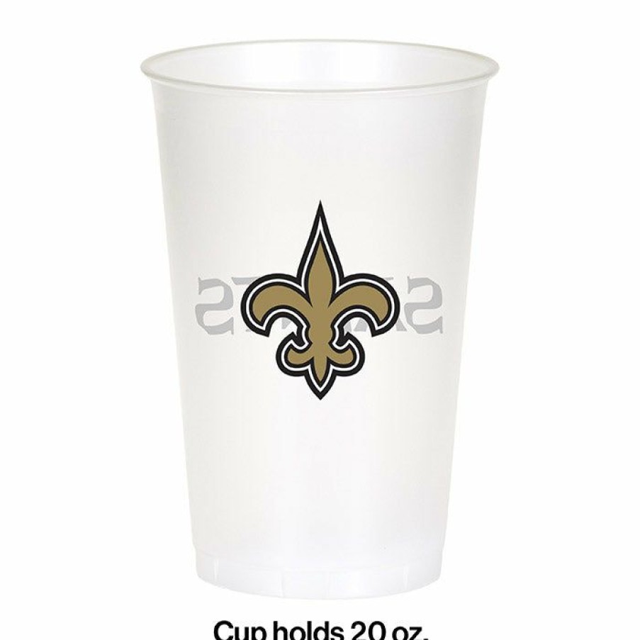 Sports * | Creative Converting Nfl And Football Party Supplies New Orleans Saints Plastic Cup, 20Oz, 8 Ct