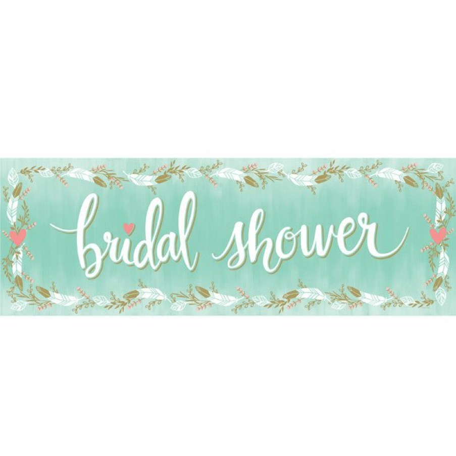 Bridal And Wedding * | Creative Converting Mint To Be Giant Party Banner (6/Case)