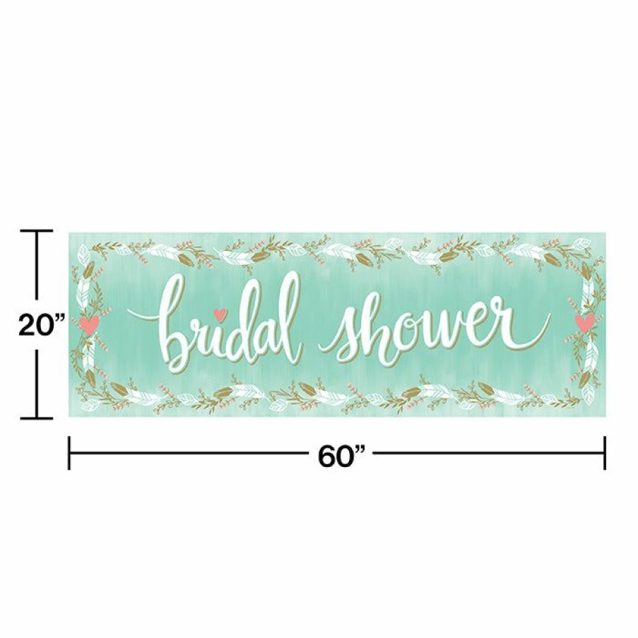 Bridal And Wedding * | Creative Converting Mint To Be Giant Party Banner (6/Case)